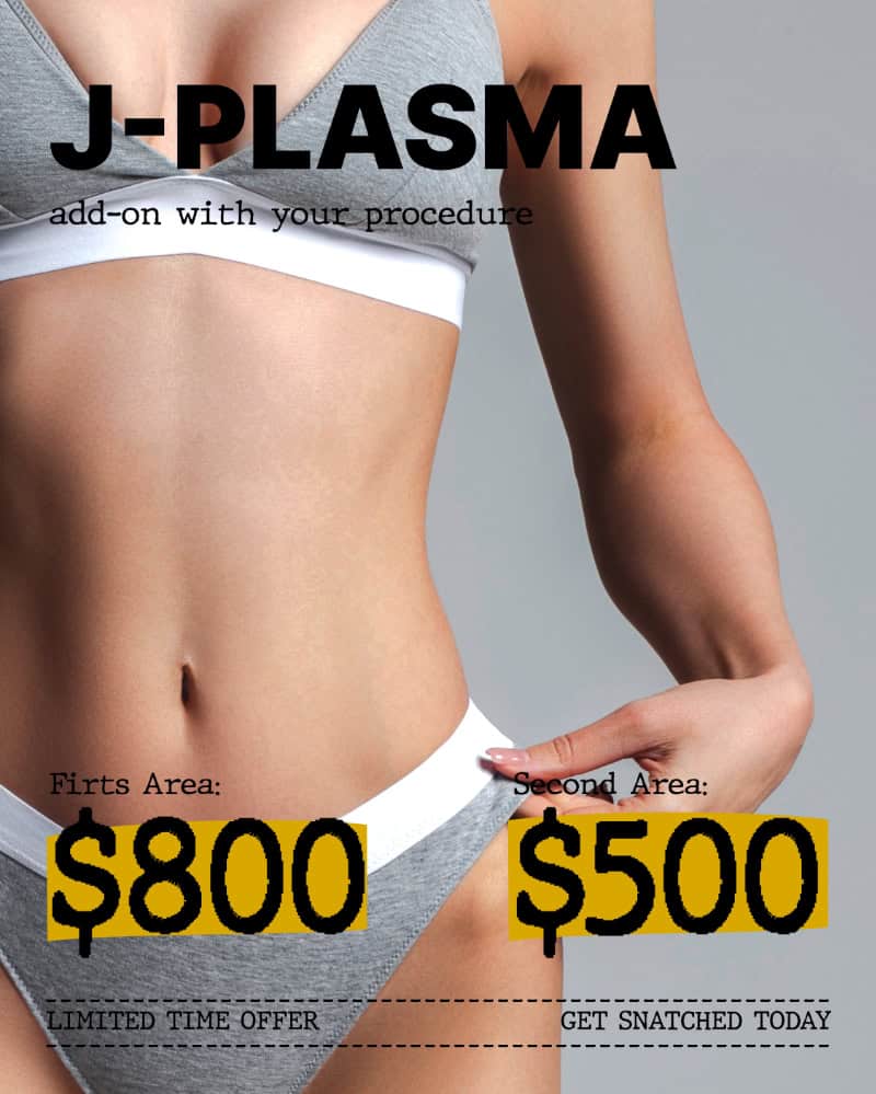 J-Plasma body contouring offer, two areas, discounted price.